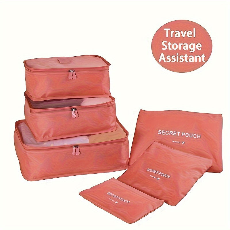 6-Delige Bagage Organizers (diverse kleuren)
