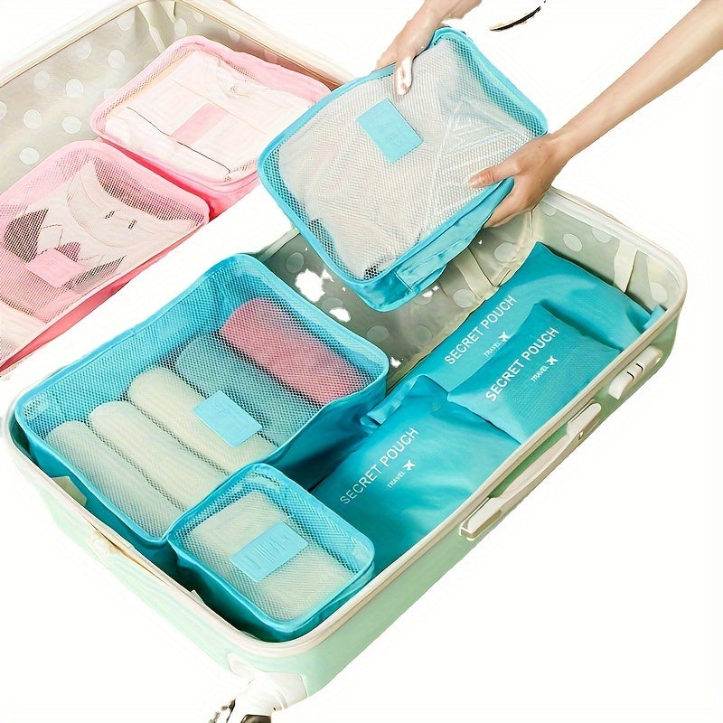 6-Delige Bagage Organizers (diverse kleuren)