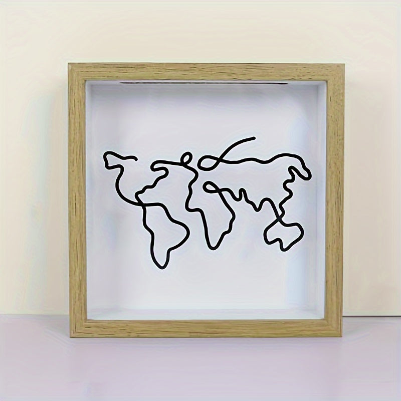 Wereldkaart Memorybox/ Spaarpot