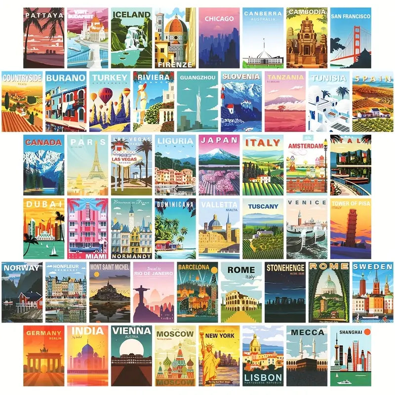 Vintage Travel Steden en Landen Posters