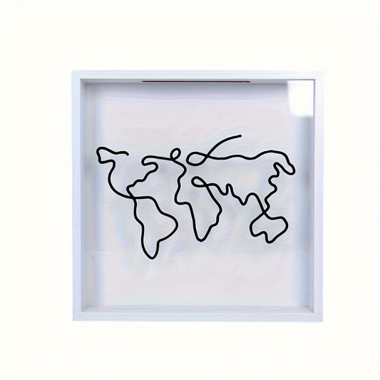 Wereldkaart Memorybox/ Spaarpot